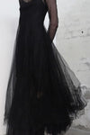 marc le bihan long sleeve gauze skirt black 2162